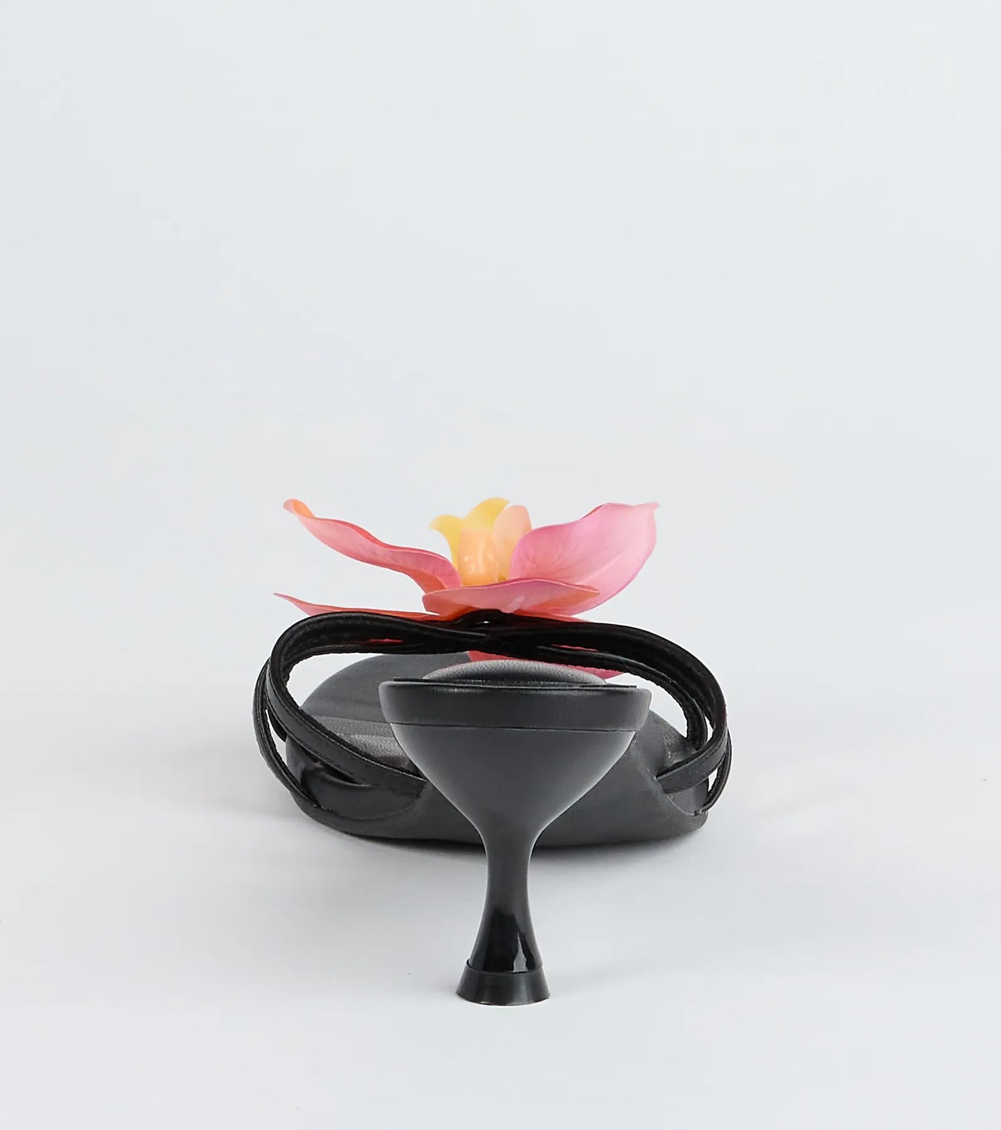 Vacay Ready Flower Strap Stiletto Mules