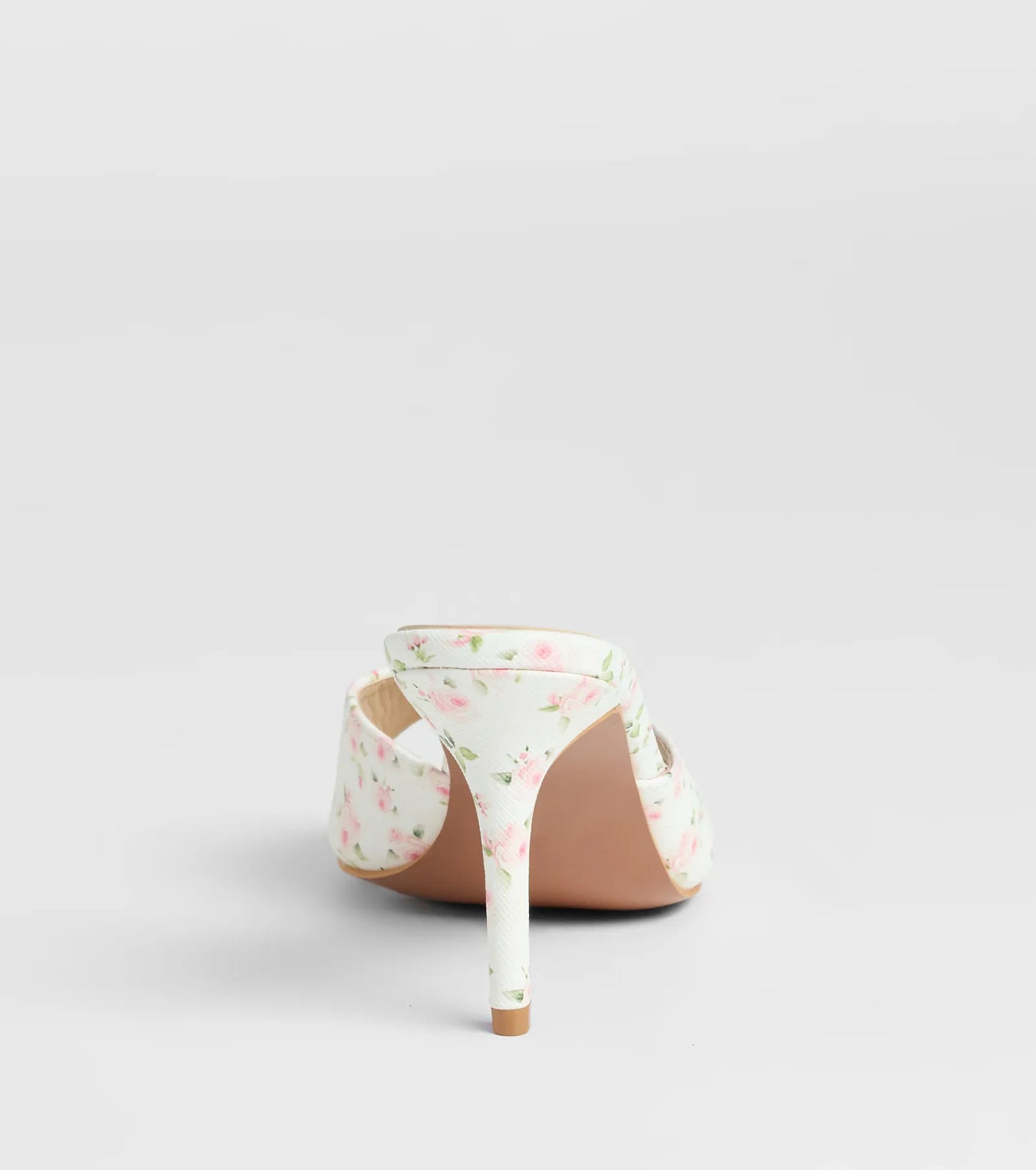 Flourishing Rose Floral Stiletto Mules