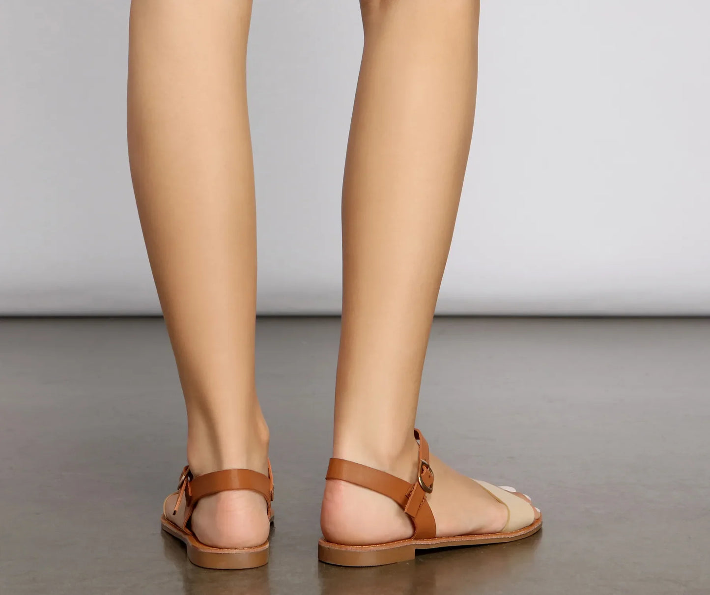 Basic And Chic Two-Tone Sandals