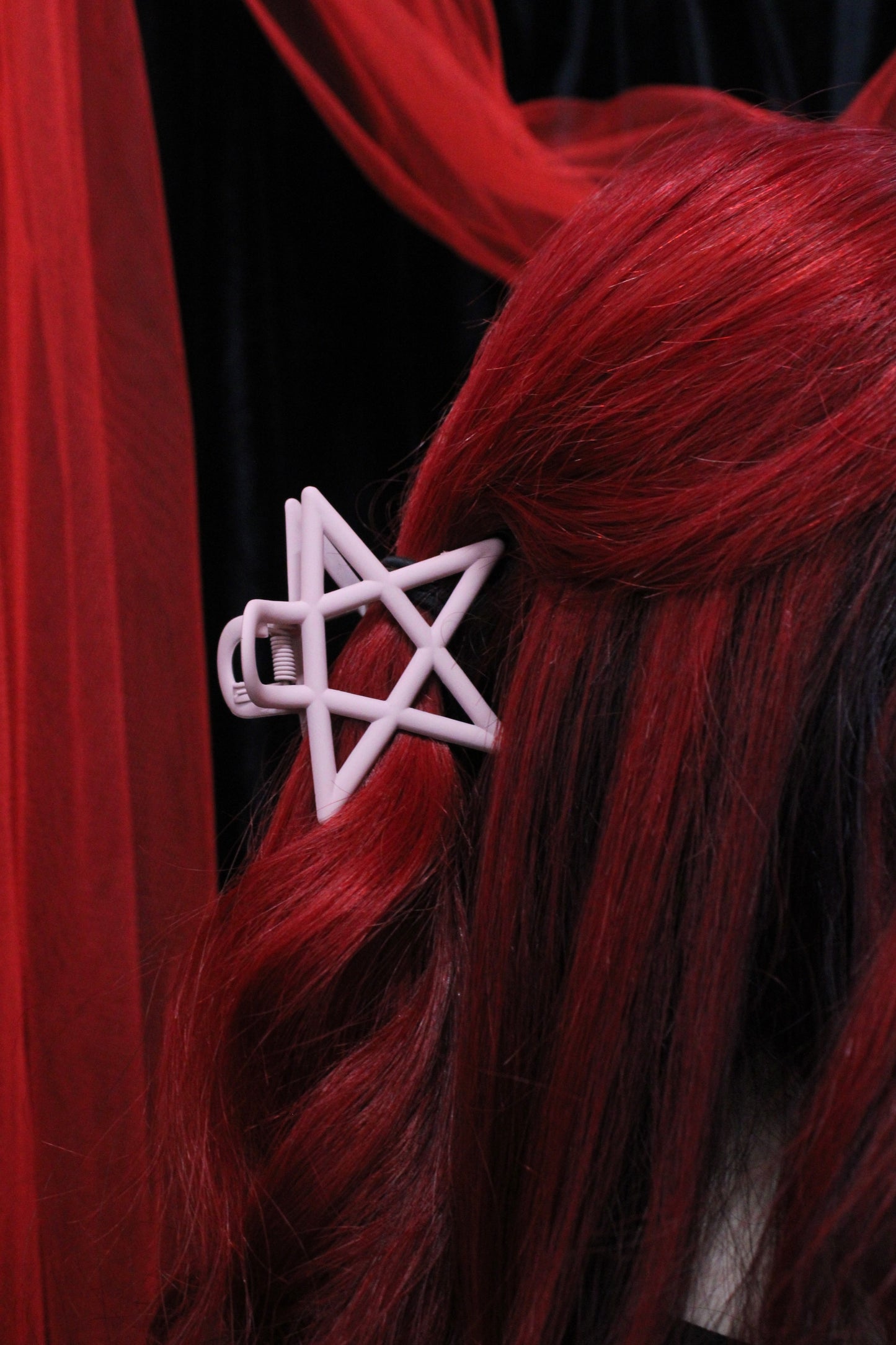 Pentagram Hair Clip - Baby Pink