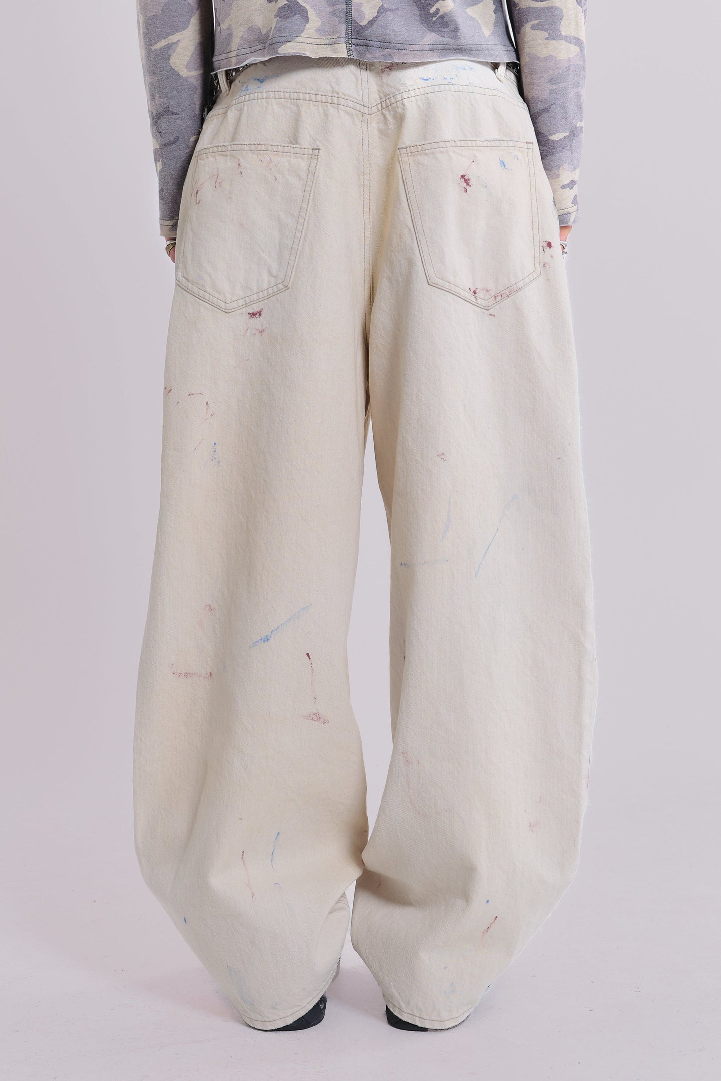 Ecru Paint Colossus Jeans