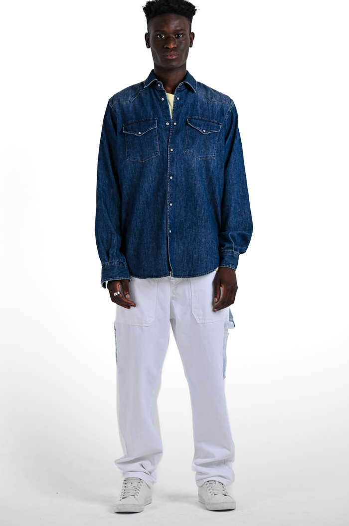 Camicia Denim regular Spy C001 scura SS25