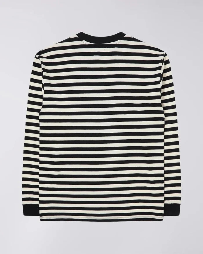Edwin - Basic Stripe T-shirt LS - Black & White-T-shirts-I031843_0D2_67