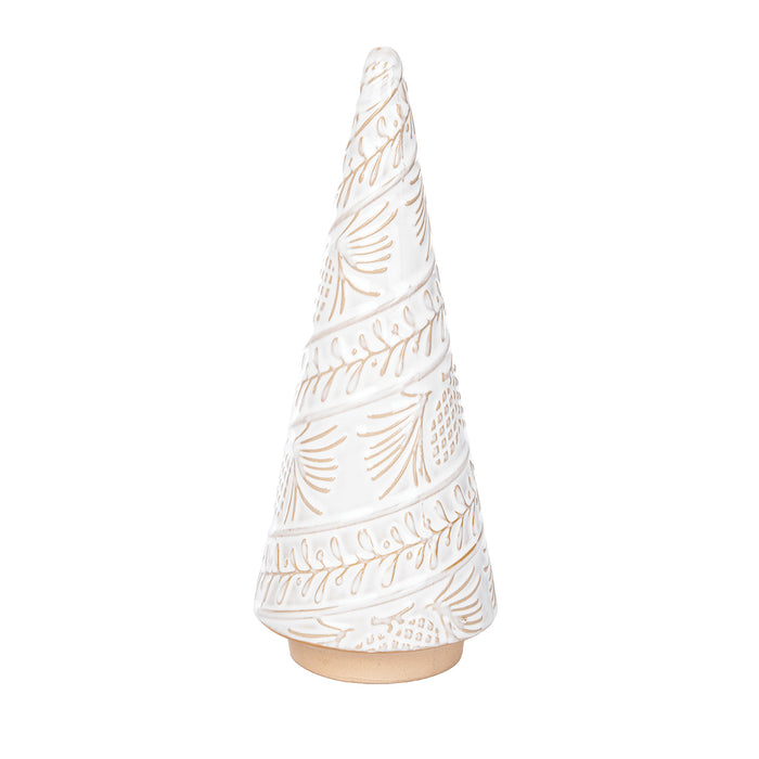A Embossed Pinecone Tree Figurine.