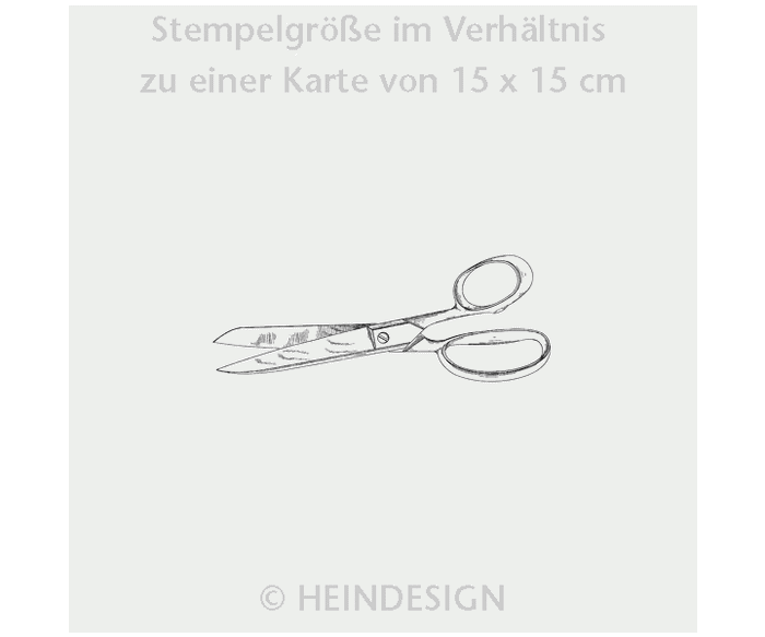 Heindesign Rubber Stamp: Scissors