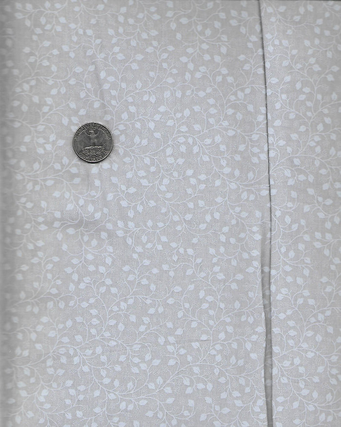 Quilting Illusions Leaf Vine Gray