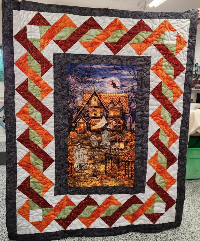 Twisted Halloween Throw sized Quilt