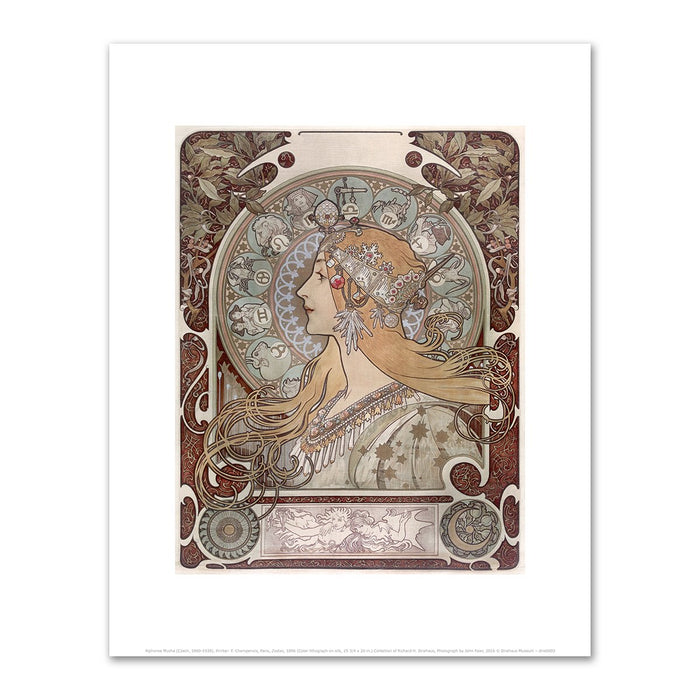 Alphonse Mucha, Zodiac, 1896, Driehaus Museum. Fine Art Prints in various sizes by Museums.Co