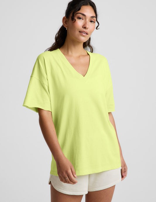 SoftKnit Better Than Ever Oversized V-Neck Cotton Tee