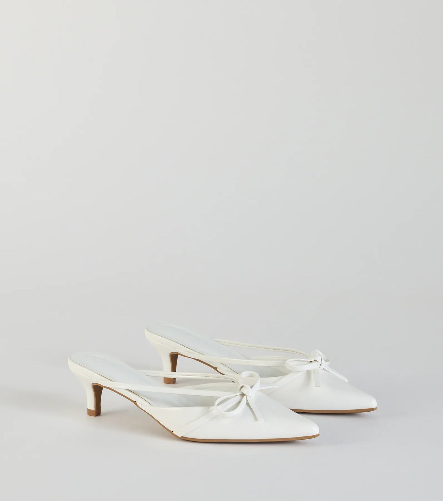 Sweetest Thing Bow Kitten Heel Mules