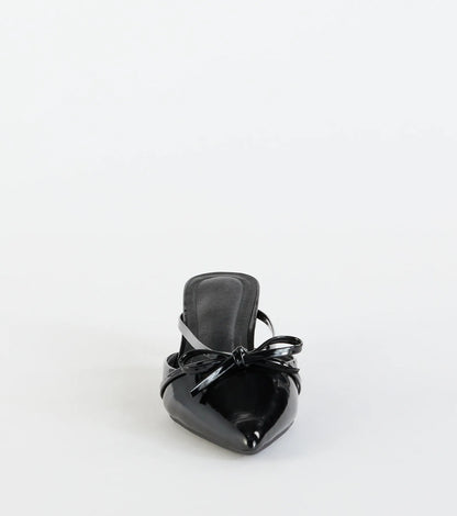 Sweetest Thing Bow Kitten Heel Mules