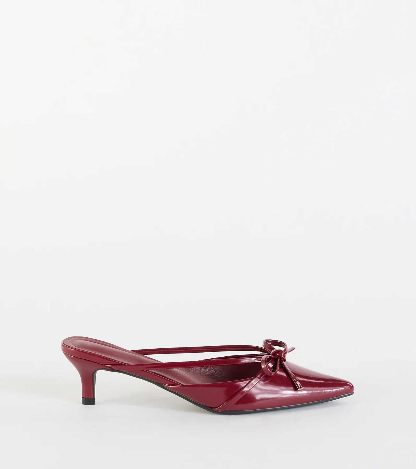 Sweetest Thing Bow Kitten Heel Mules