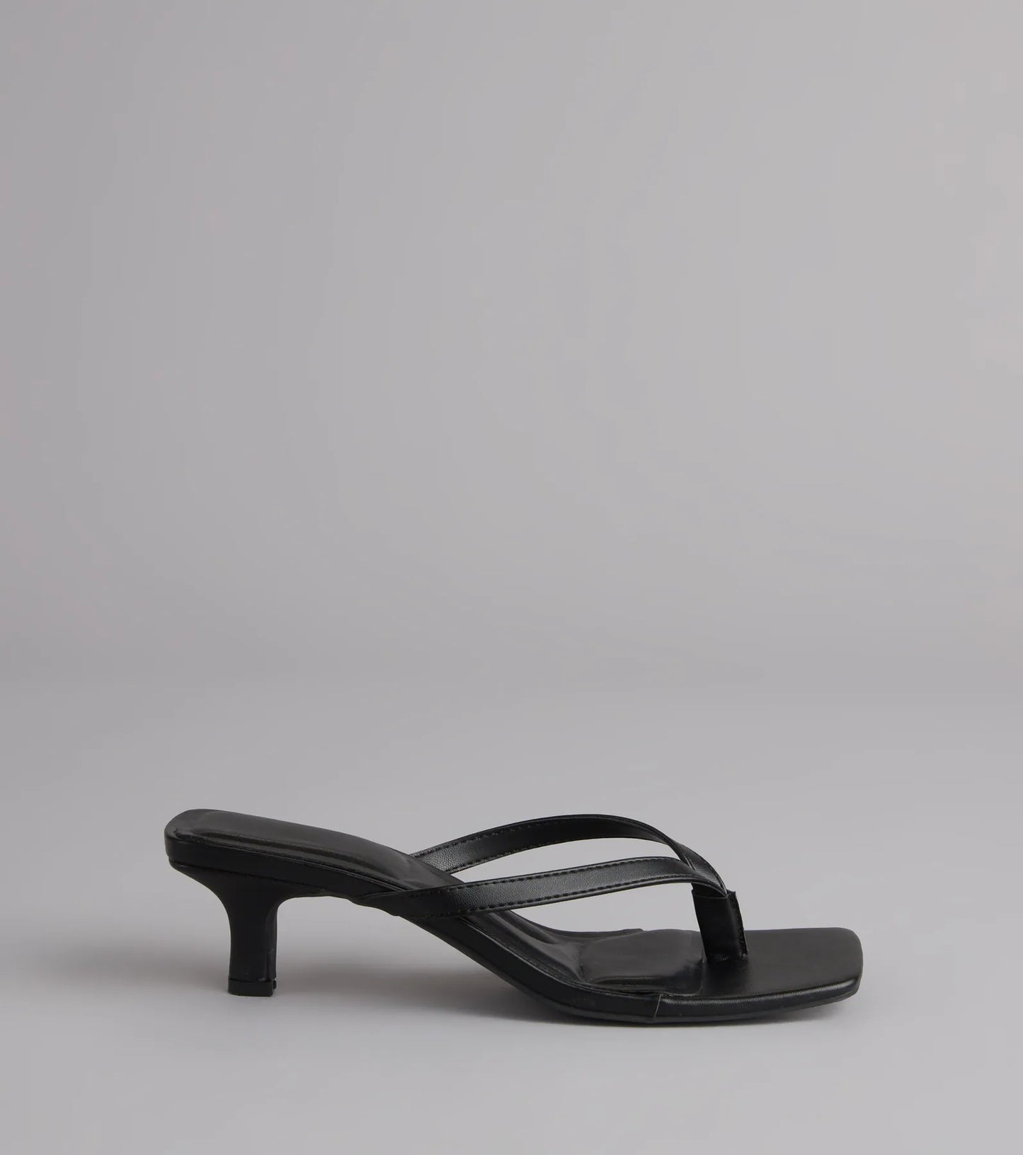 Feeling Chic Thong Square Toe Heels