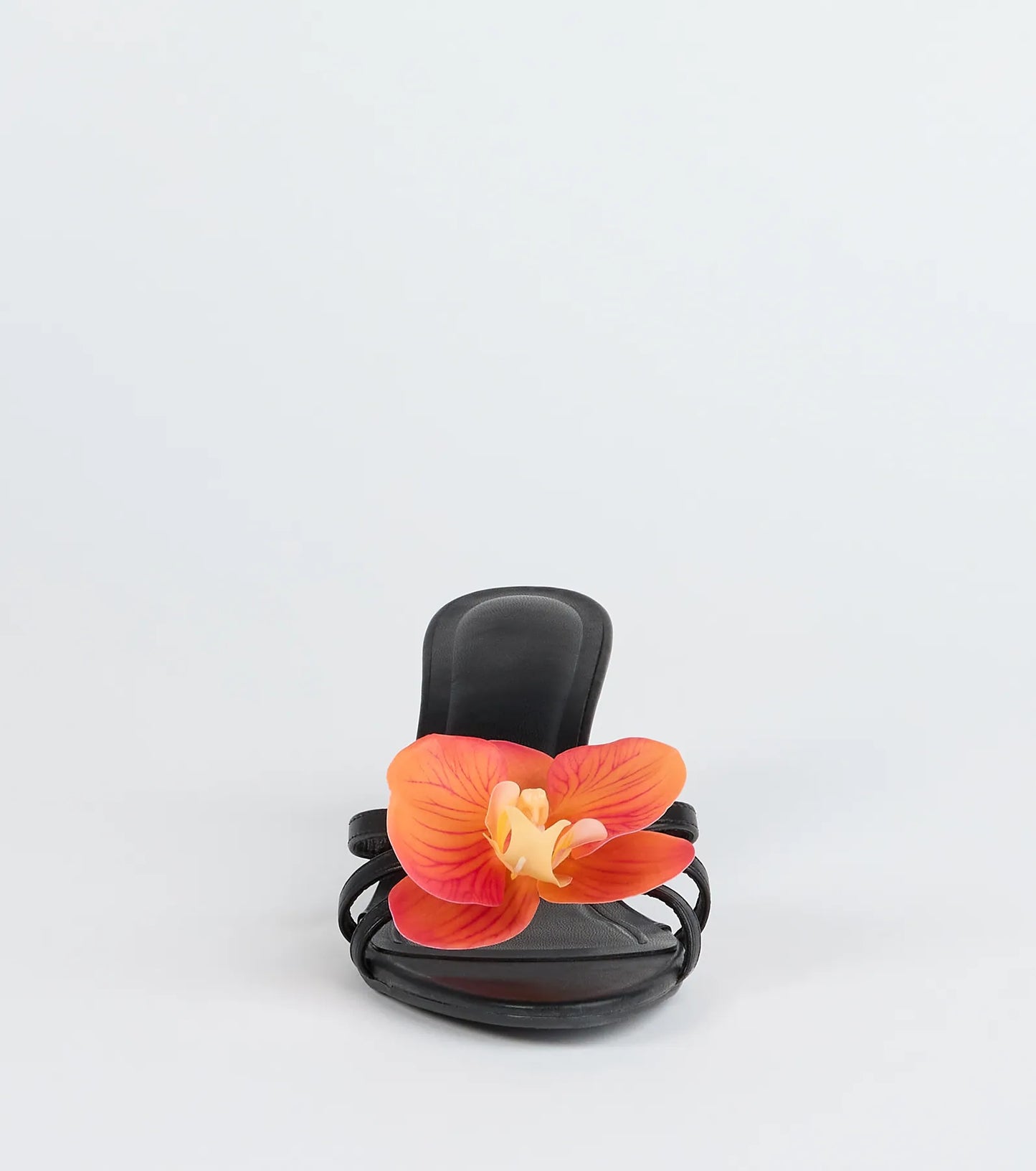 Vacay Ready Flower Strap Stiletto Mules