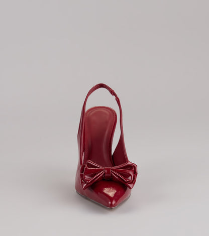Strut Season Bow Stiletto Pumps