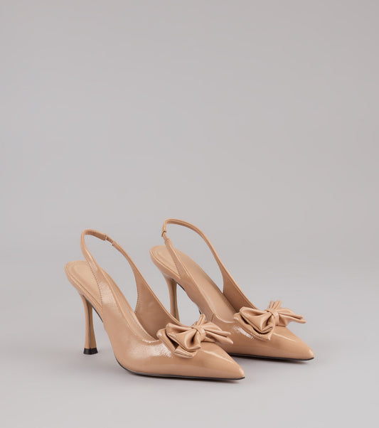 Strut Season Bow Stiletto Pumps
