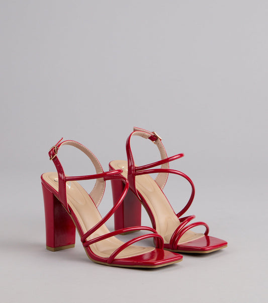 Serving Drama Strappy Block Heels