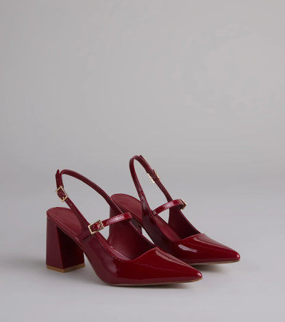 Too Chic To Quit Sling-Back Pumps