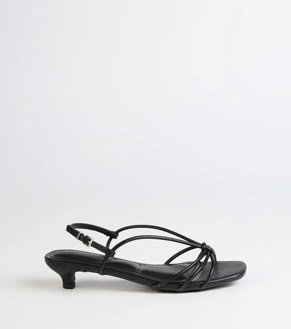 Tied Together Strappy Kitten Heels