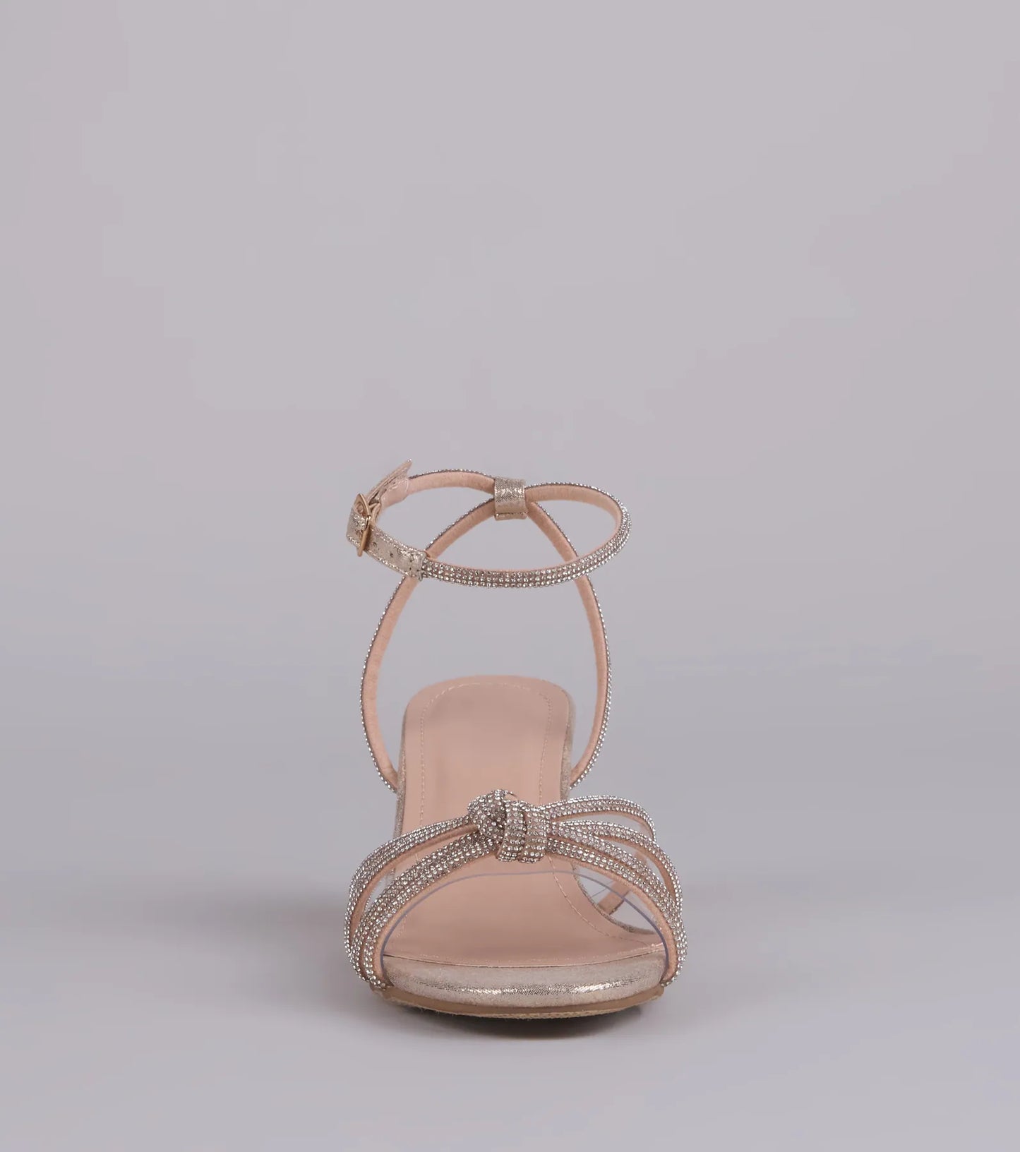 Sparkle Mode Rhinestone Strappy Glitter Block Heels