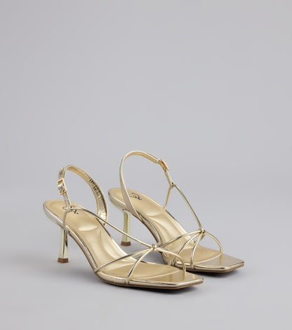 Delicately Dangerous Strappy Slingback Heels