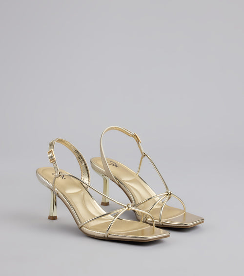 Delicately Dangerous Strappy Slingback Heels
