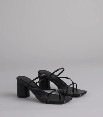 So Much Personality Strappy Block Heels