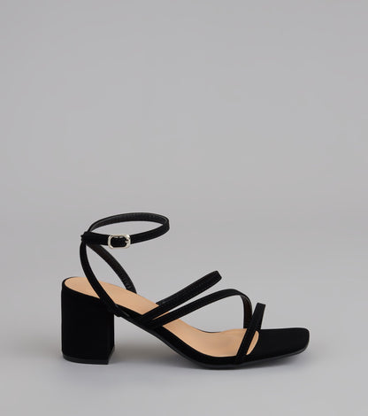 Steppin’ Out Strappy Wide Fit Block Heels
