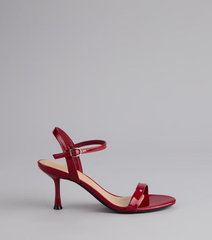 Sleek And Simple Patent Kitten Heels