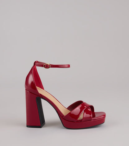 Weekend Glam Platform Block Heels