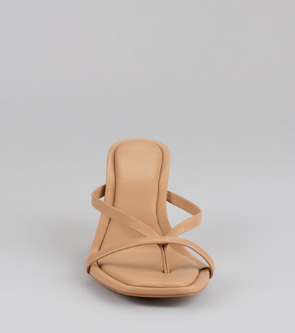 Sips And Sunshine Strappy Thong Mules