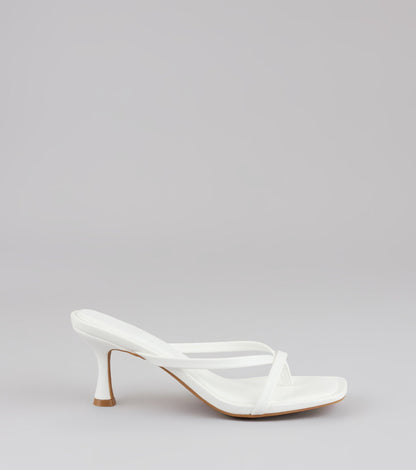 Sips And Sunshine Strappy Thong Mules