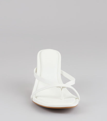 Sips And Sunshine Strappy Thong Mules