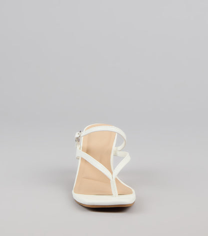 Strap In Thong Buckle Mules
