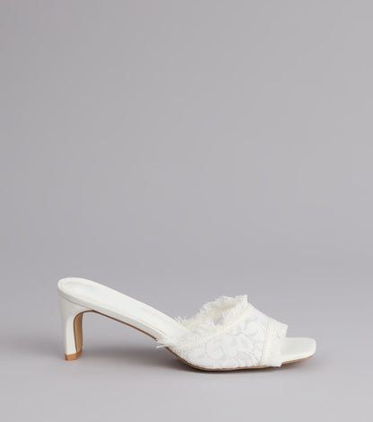 Keep It Cute Lace Strap Mules