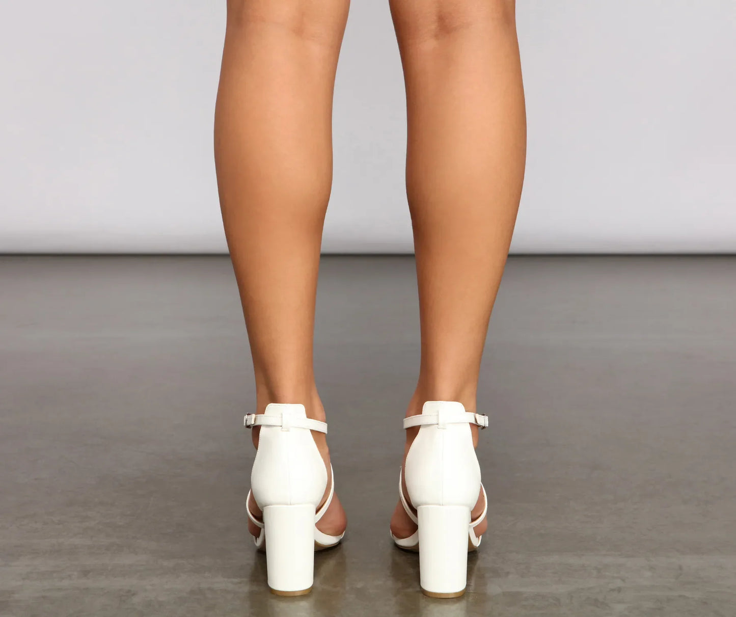 Criss-Cross Chic Faux Leather Heels