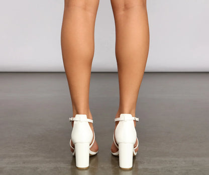 Criss-Cross Chic Faux Leather Heels