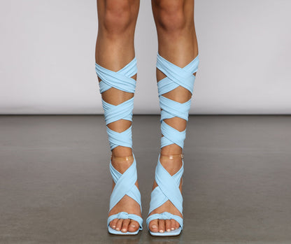 VIP Diva Lace-Up Stiletto Heels