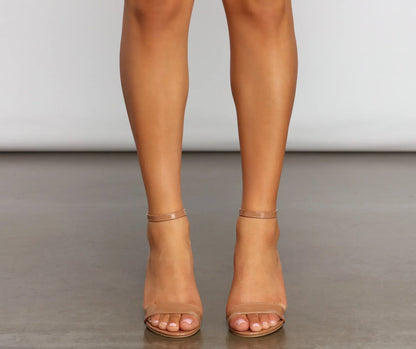 So Posh Patent Faux Leather Block Heels