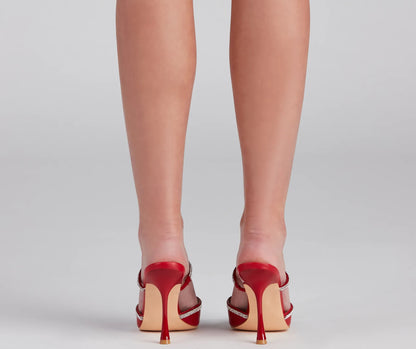 Elevated Glamour Rhinestone Detail Pumps