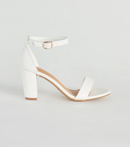 Classic Choice Faux Leather Block Heels