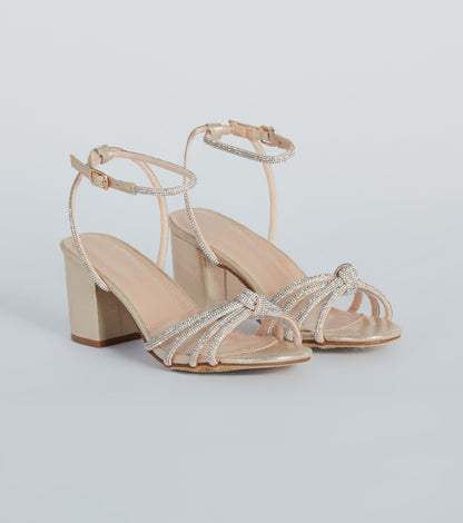 Dancing Shoes Rhinestone Short Block Heels