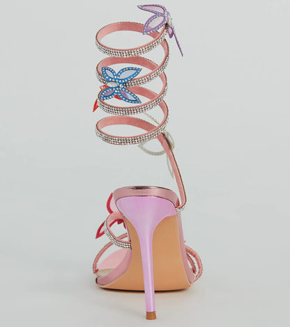 Spread Your Wings Butterfly Spiral Stiletto Heels