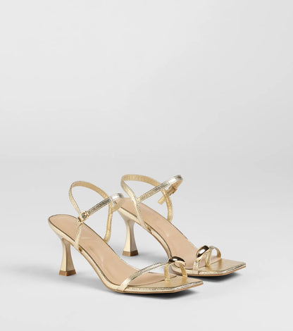 Fabulous Strut Strappy Kitten Heels