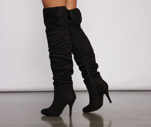 Essential Over the Knee Stiletto Heel Boots