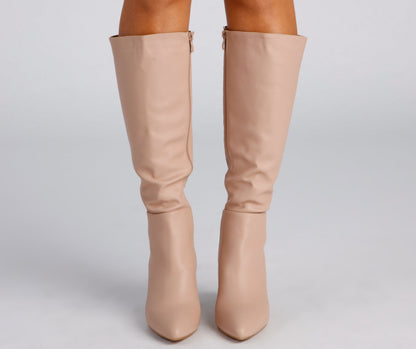 Sleek And Trendy Below-The-Knee Boots