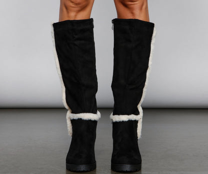 Chic And Cozy Sherpa Detailed Boots
