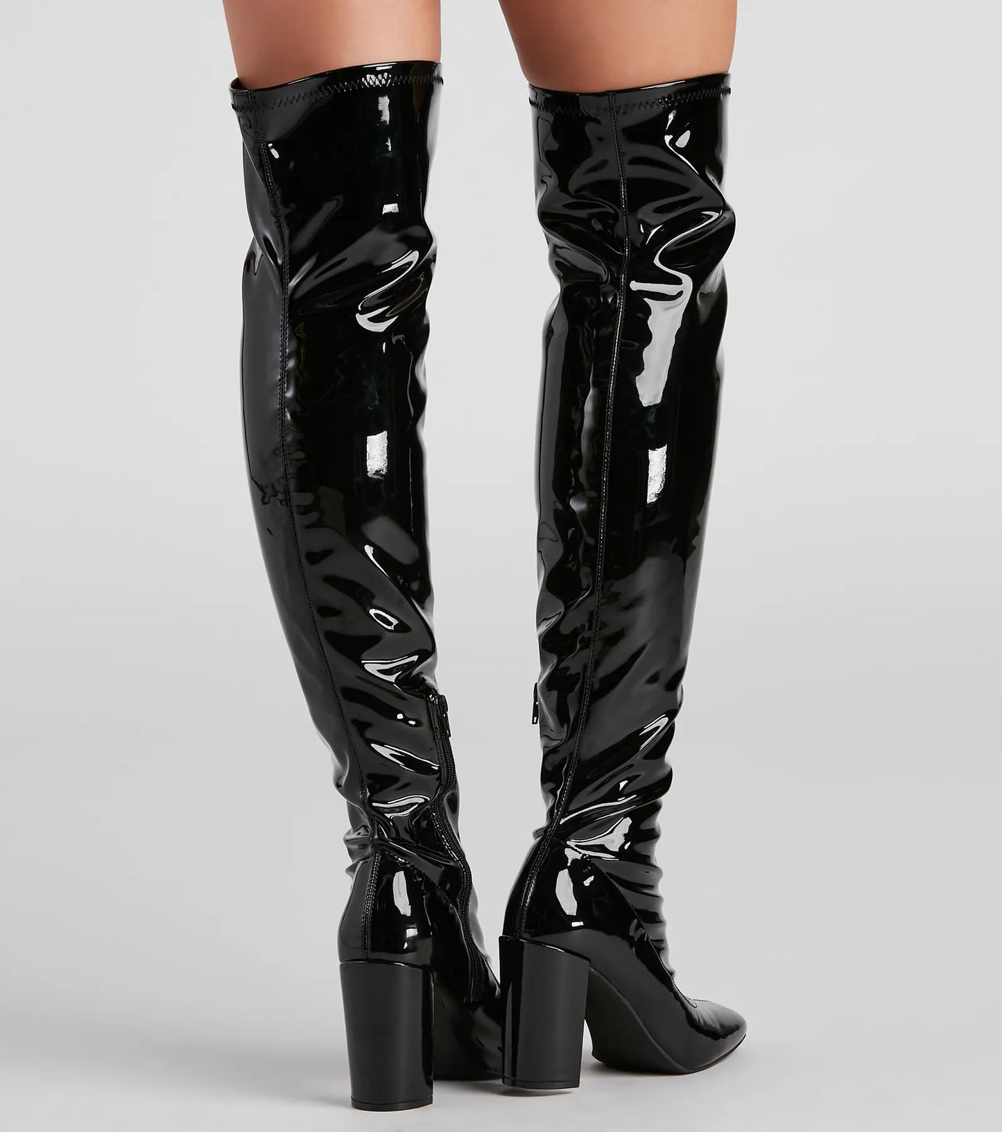 Sleek Vibes Only Thigh-High Boots