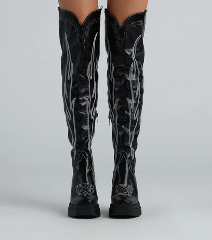 That Western Heat Cowboy Thigh-High Boots