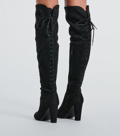 Strut Your Stuff Lace-Up Over-The-Knee Boots